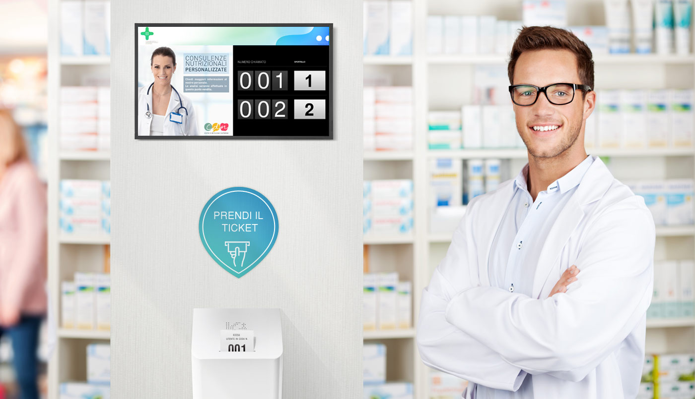 digital ticket issuer for pharmacies