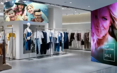 Advertising displays for shops