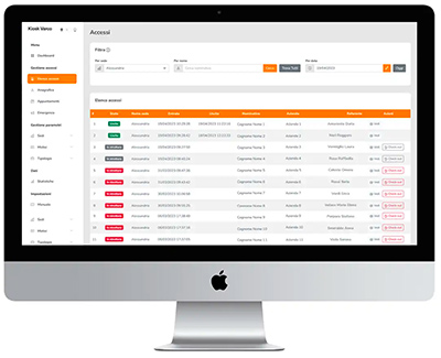 Kiosk Varco gestione visitatori in azienda