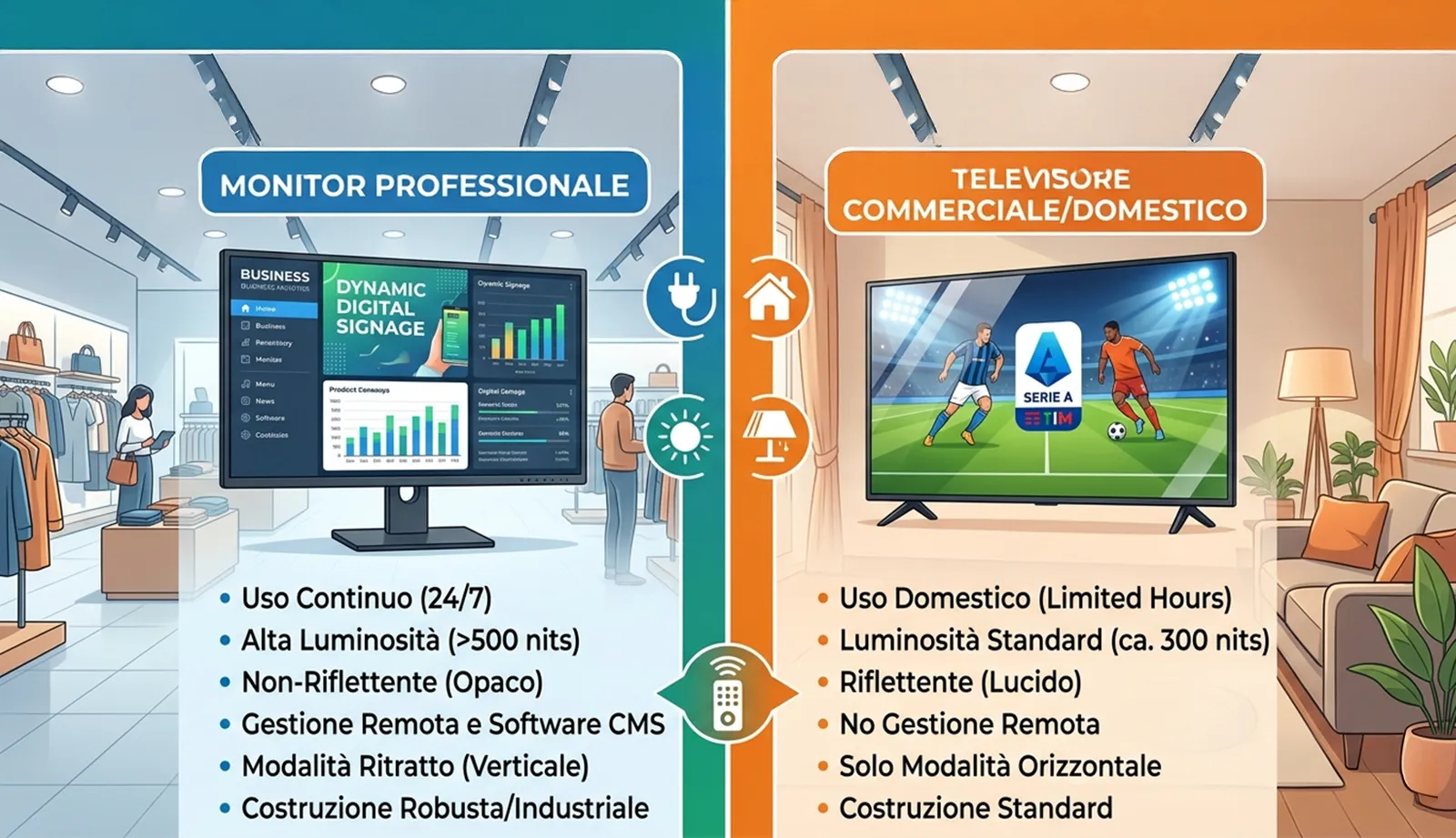 differenze tra monitor e televisori
