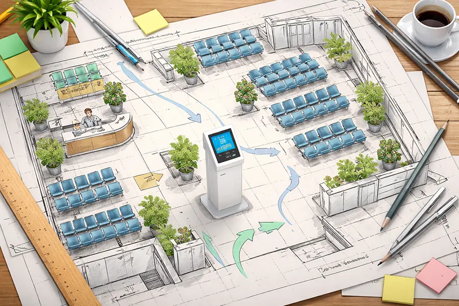 totem eliminacode e sala di attesa