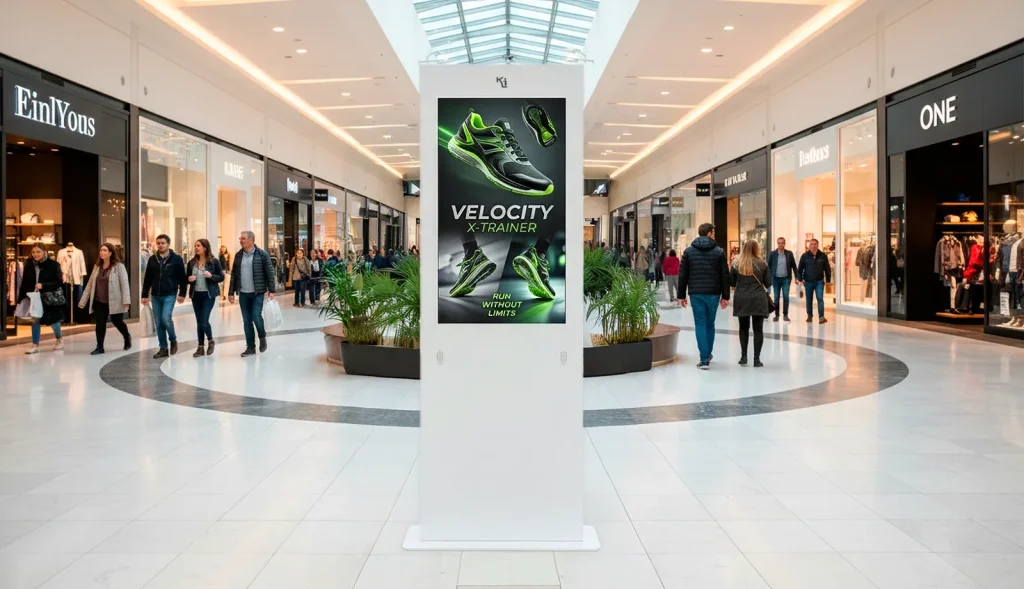 totem pubblicitari digitali per negozi e centri commerciali