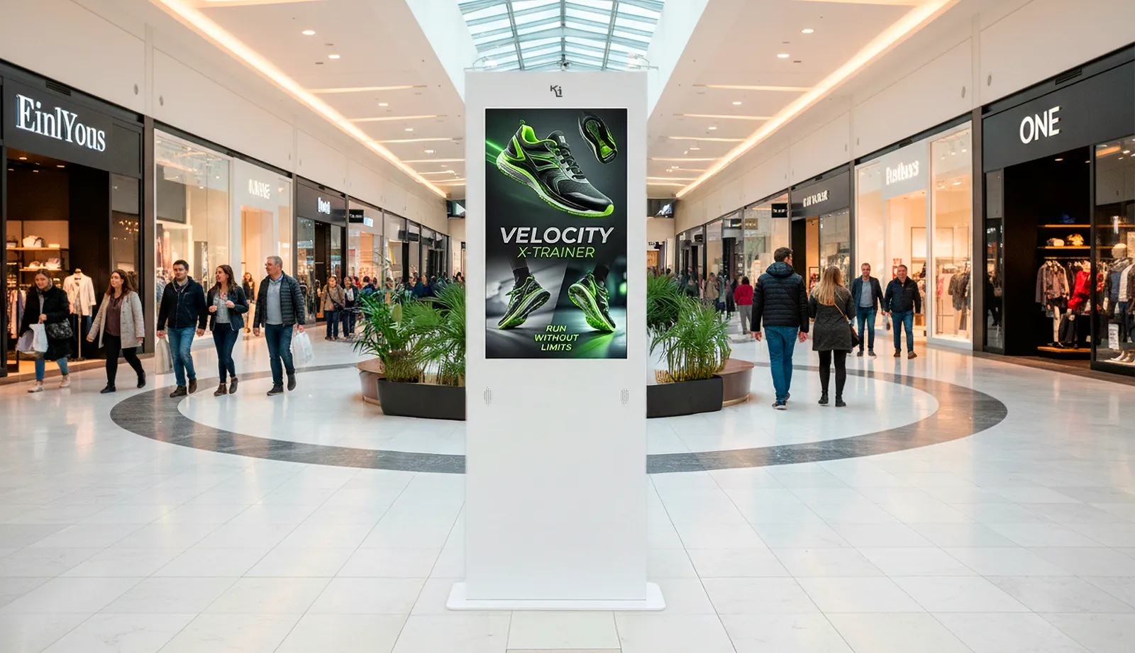 totem pubblicitari digitali per negozi e centri commerciali