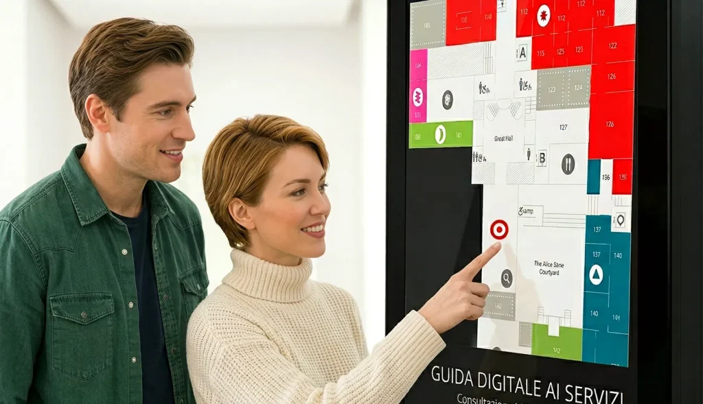 Segnaletica digitale interattiva: cos’è il wayfinding e perché centri commerciali, ospedali e campus lo stanno adottando wayfinder