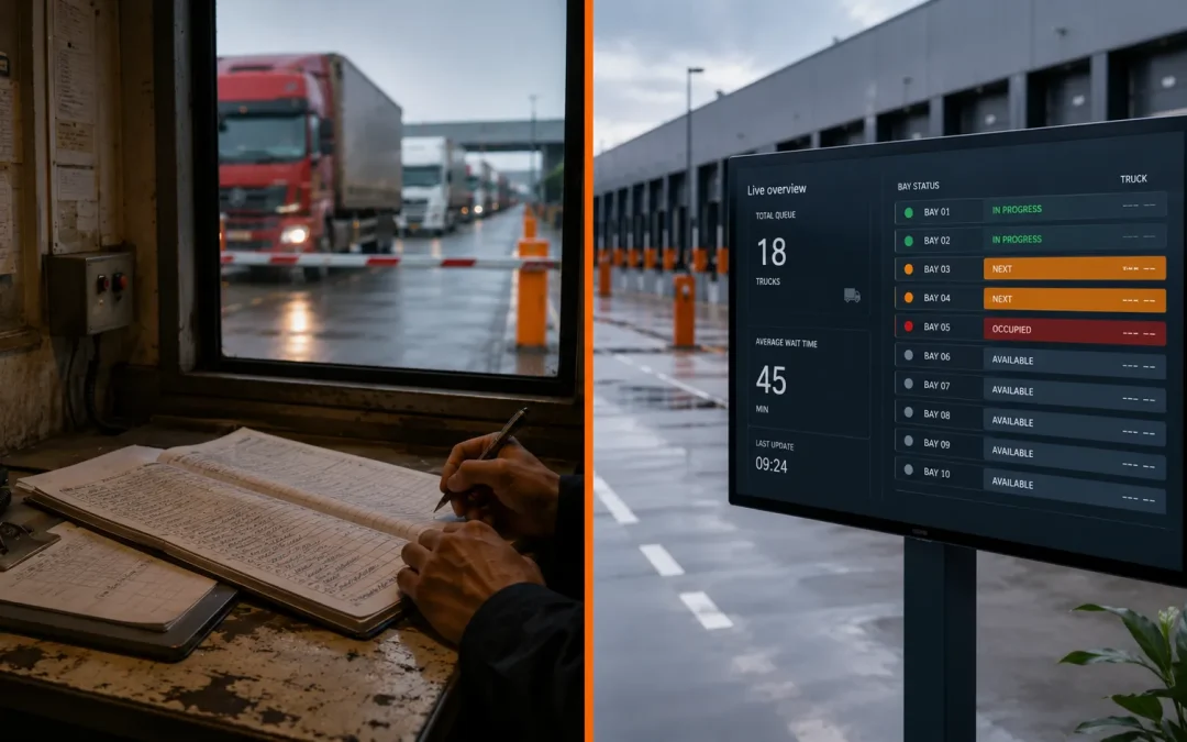 Yard management vs gestione manuale: quanto si risparmia in tempo e personale metodo manuale di accesso alla baia vs yard management system