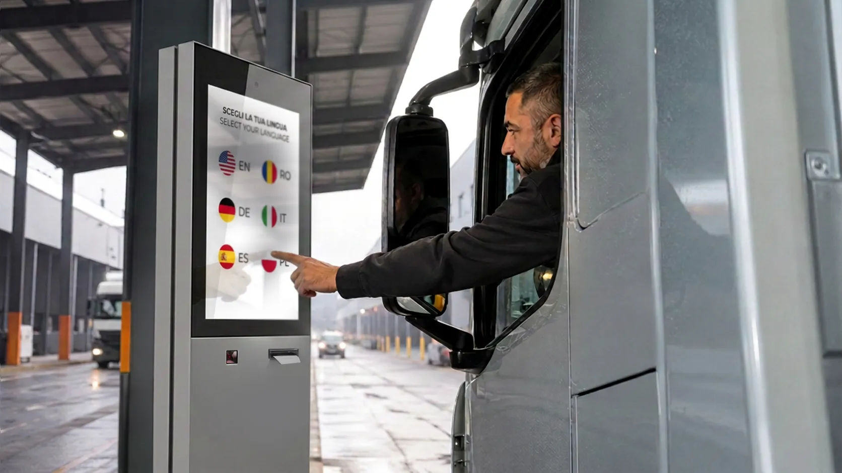 totem multilingue per spedizionieri e yard management