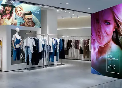 display digital signage in negozio