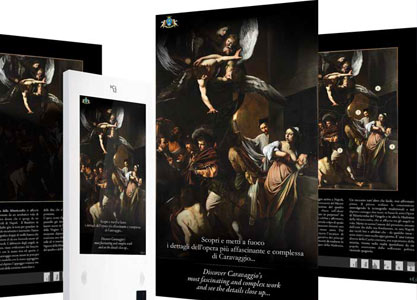 dinterfacce per totem interattivo di consultazione Caravaggio.