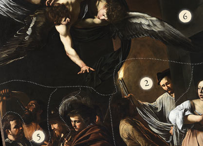 consultazione interattiva a pagamento del Caravaggio su totem interattivo