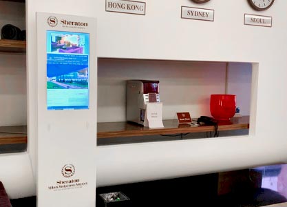 multimedia kiosk for Sheraton Milano