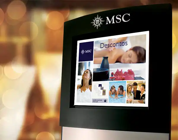 totem digital signage MSC Crociere