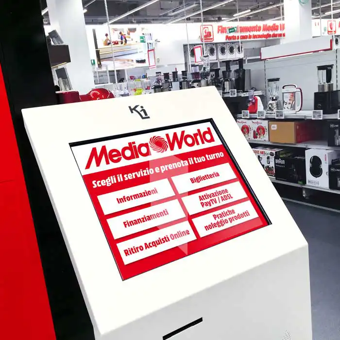 Customer queue management for Mediaworld