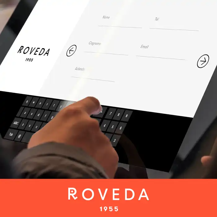 Roveda - sistema di registrazione visitatori su touch display