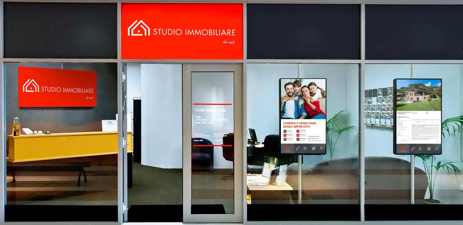 software digital signage per agenzie immobiliari e real estate<