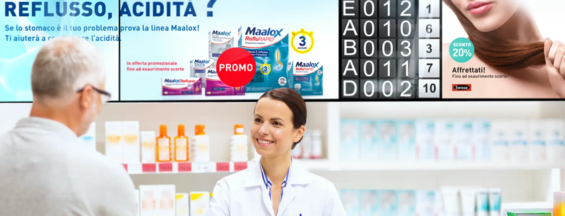 digital signage per Farmacie