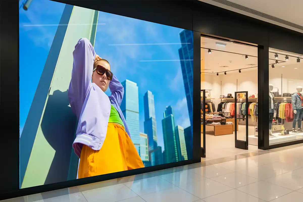 maxischermo digital signage per il retail