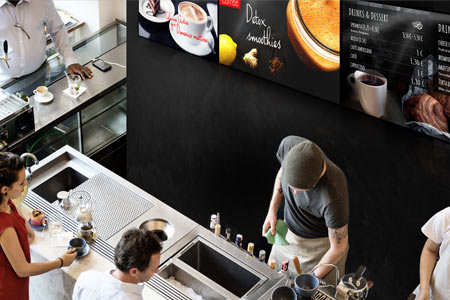 digital signage solutions for restaurants, fast food restaurants,