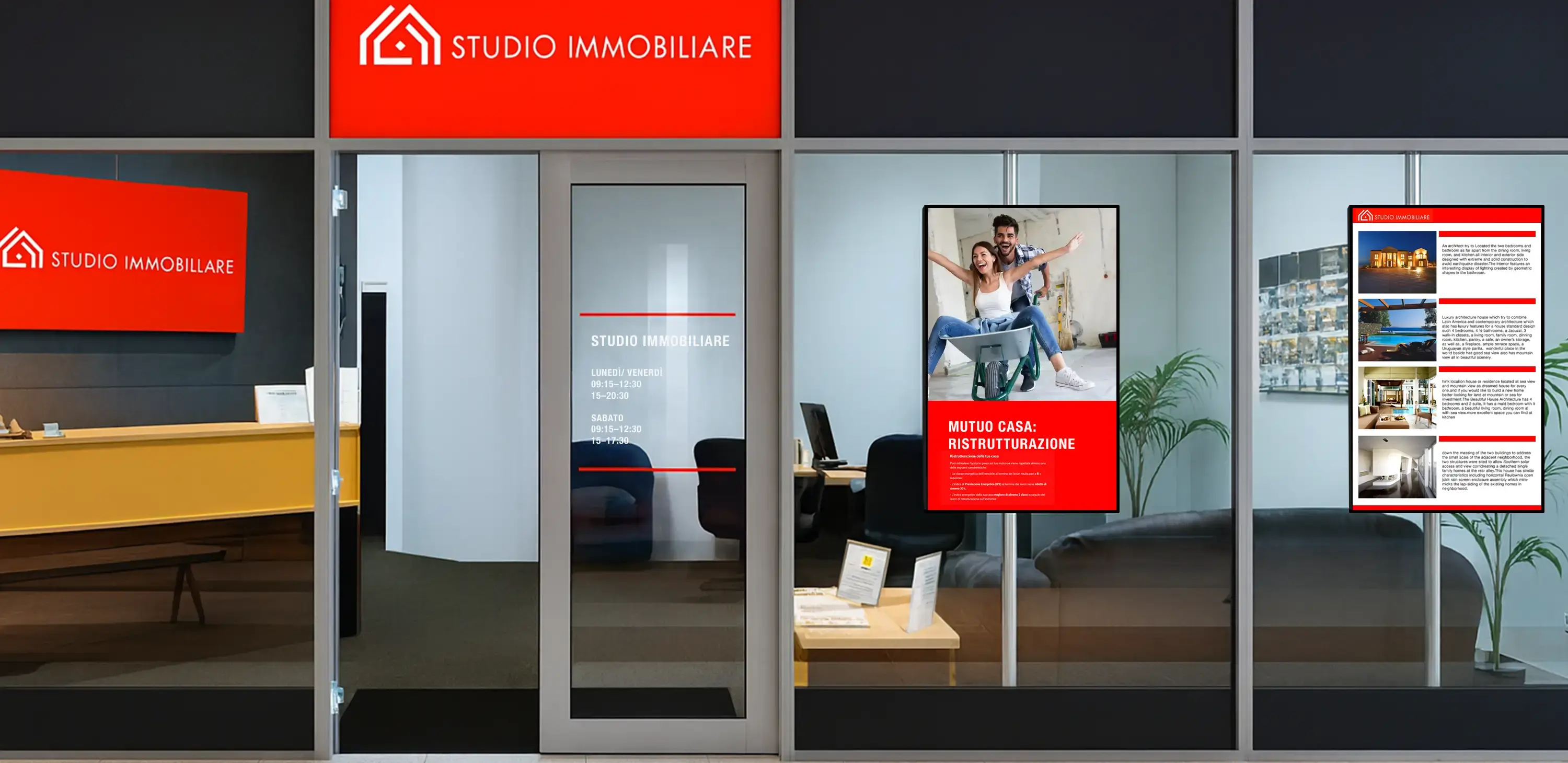 software display digital signage per agenzie immobiliari e real estate<