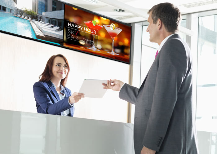 display and video wall for hotels and hotels
