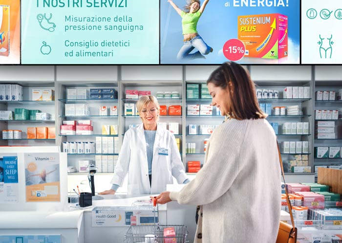 soluzioni digital signage per farmacie