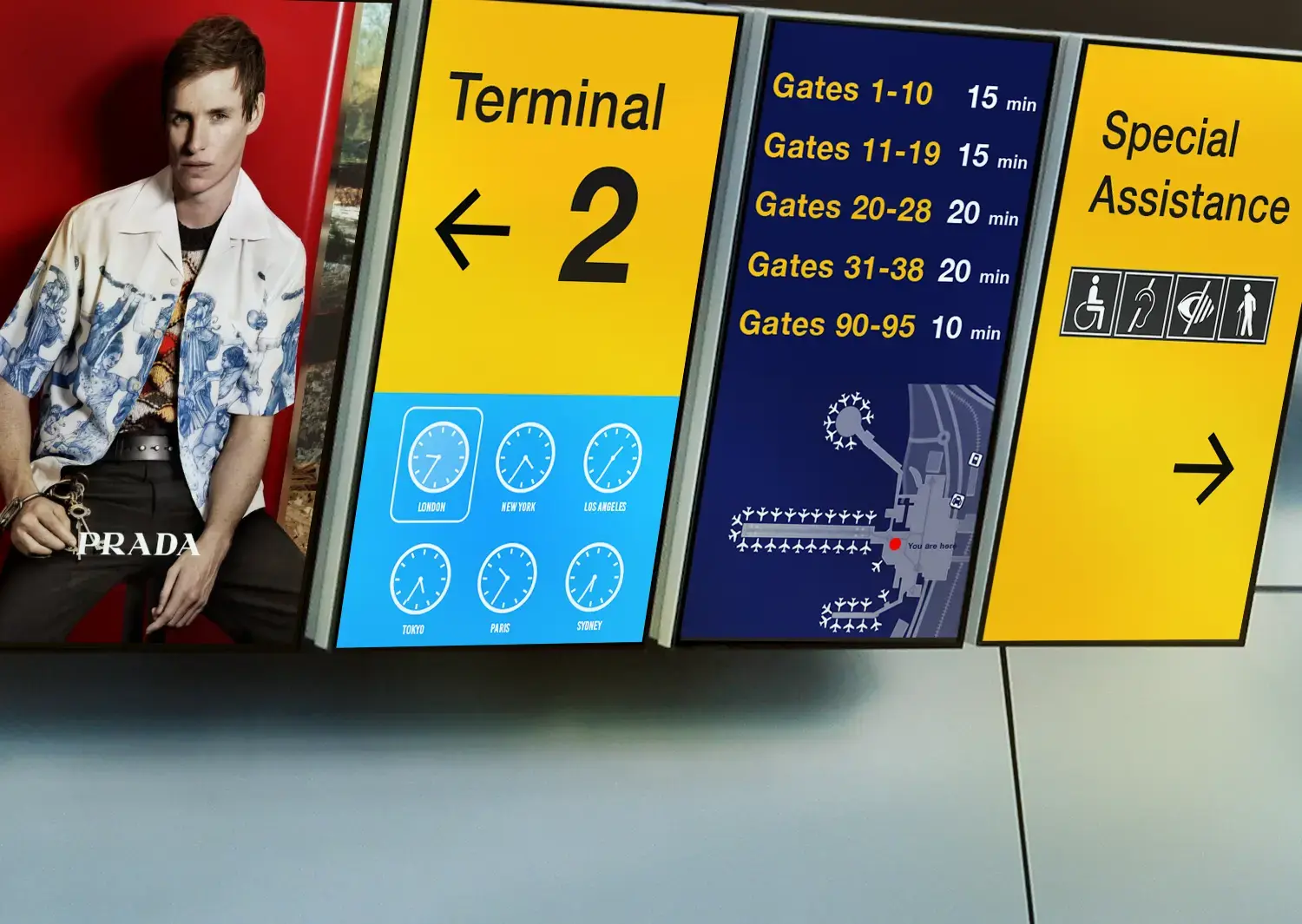 sistema di orientamento digitale su display