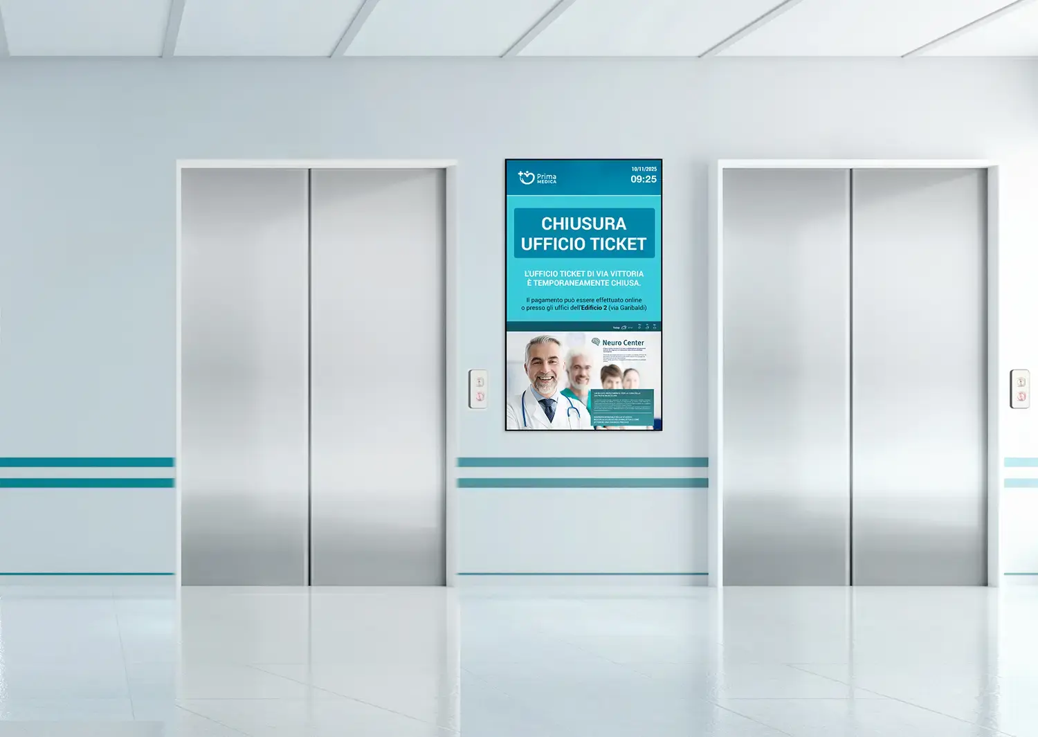 display digital signage per ospedali