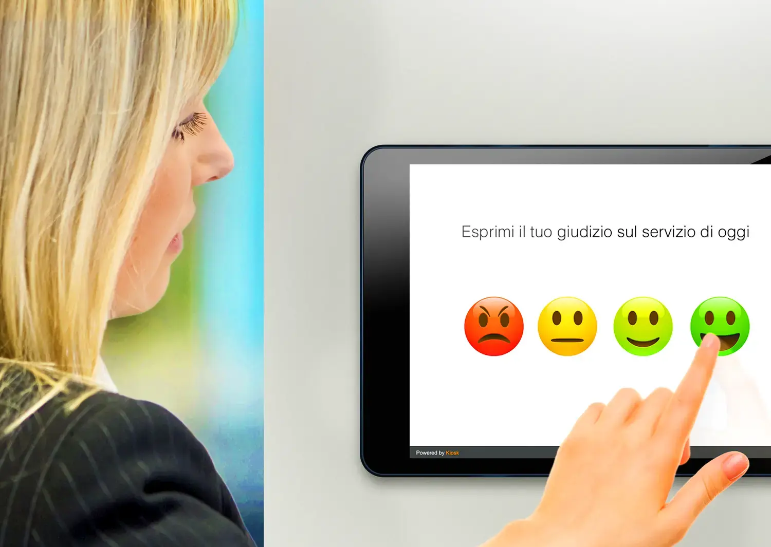 instant survey soddisfazione cittadino mediante emoticon su tablet