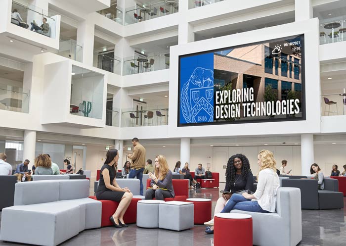 pareti video wall a LED per università e scuole