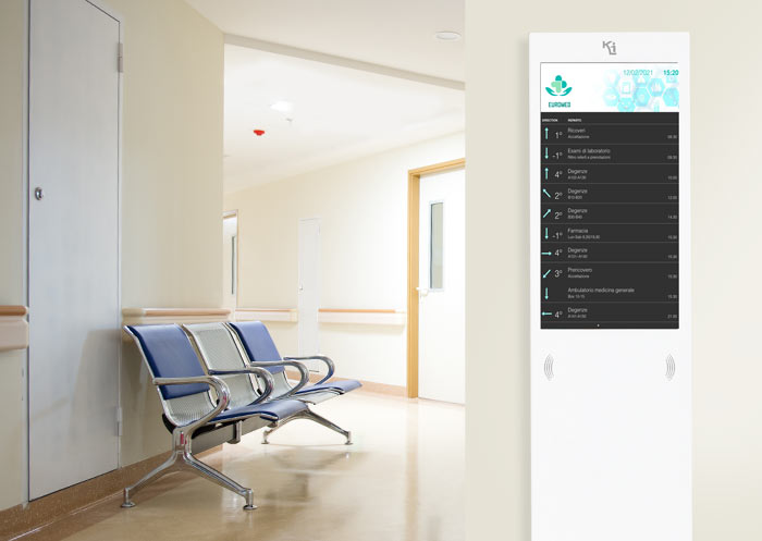 sistema di wayfinding digitale per ospedali
