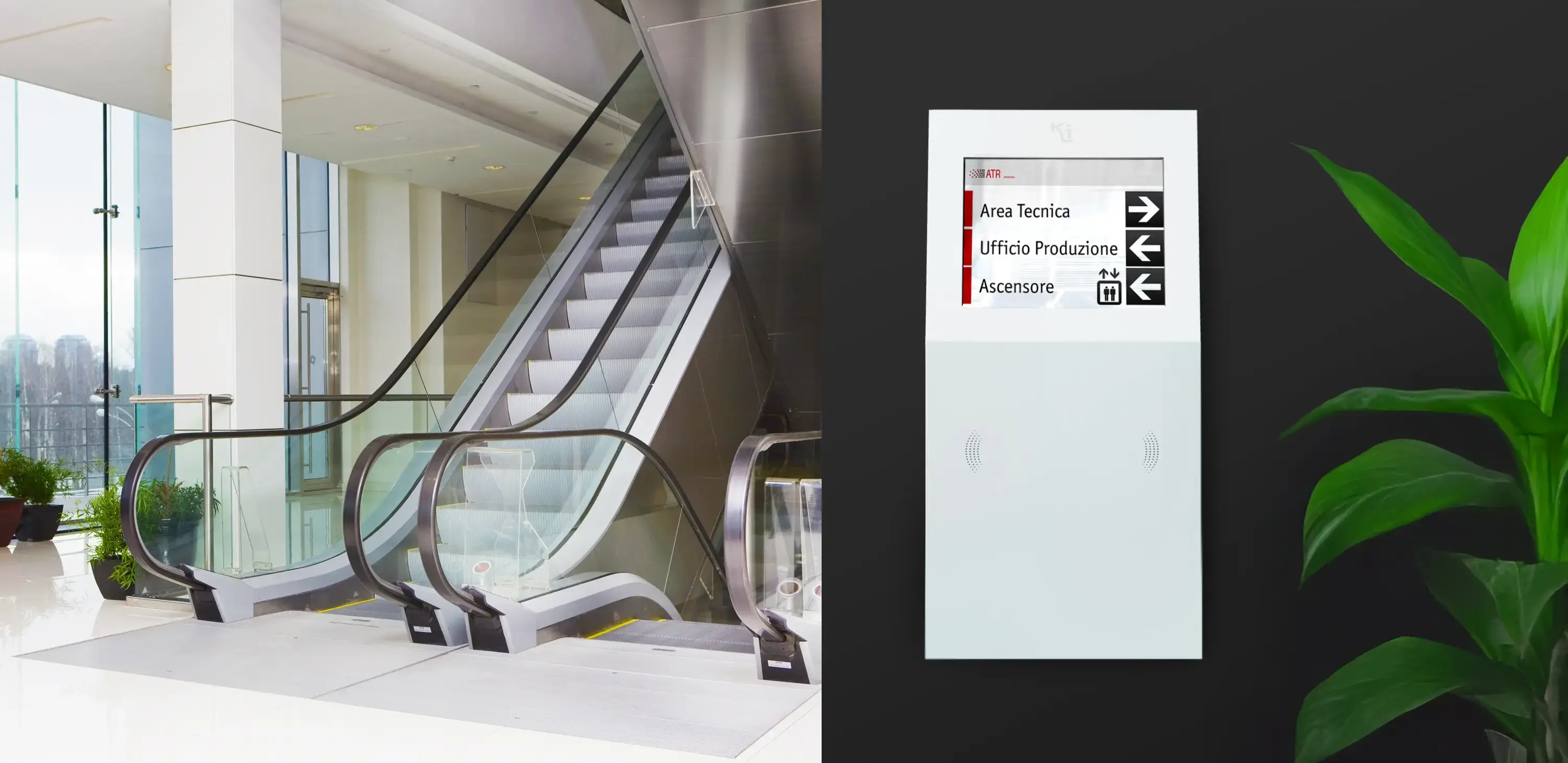 totem multimediale da muro