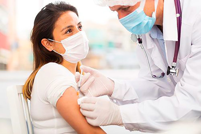 patient during vaccination