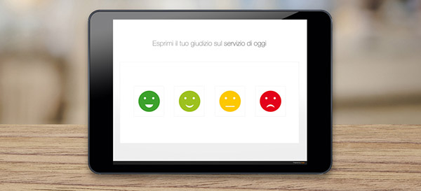rilevazione della customer satisfaction con touch emoticon