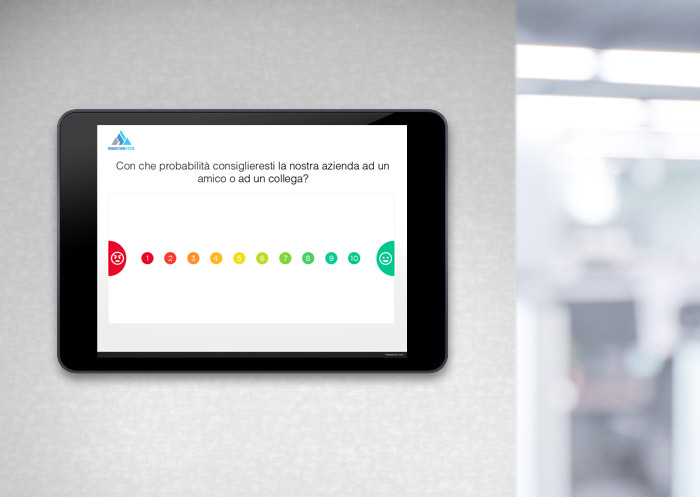 sondaggio NPS mediante tablet