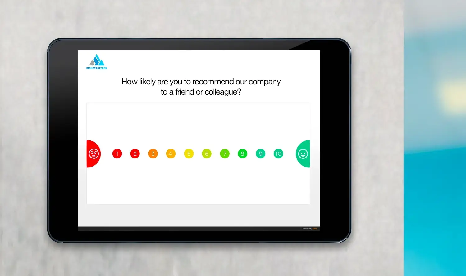 NPS survey via tablet