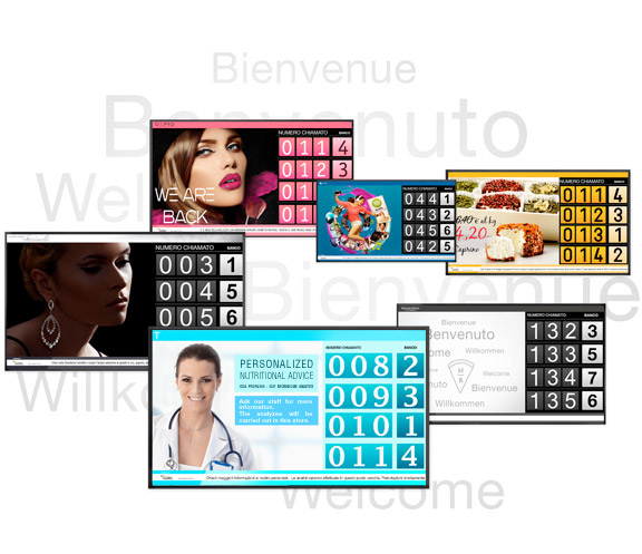 queue management system on digital signage displays