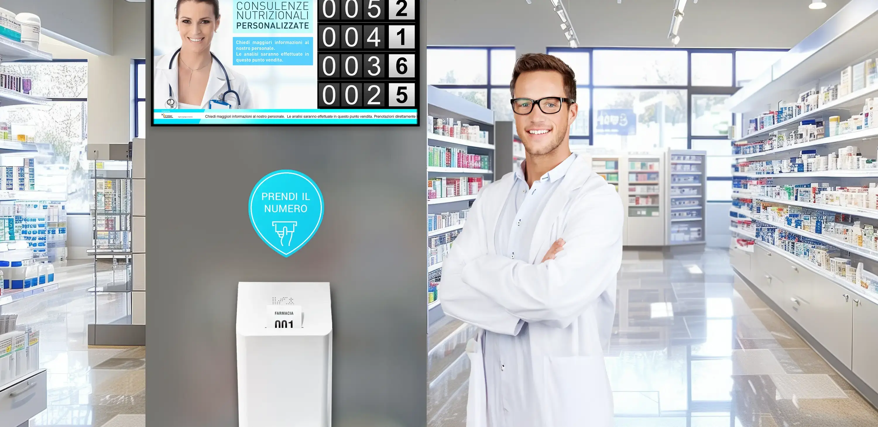 sistema eliminacode per farmacia